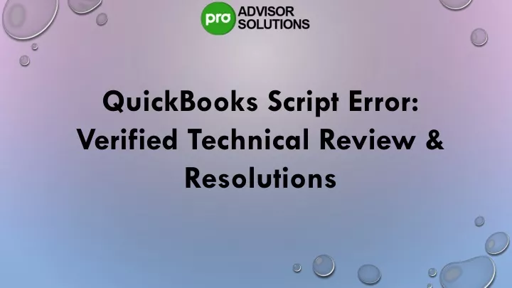 quickbooks script error verified technical review