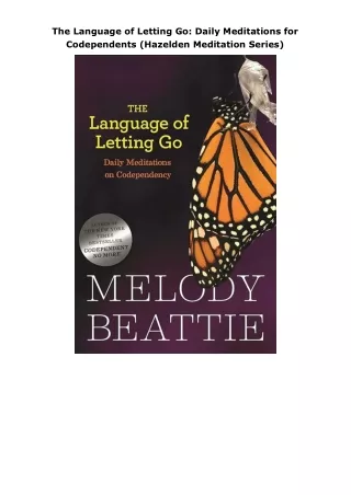 ebook❤download The Language of Letting Go: Daily Meditations for Codependents (Hazelden Meditation Series)