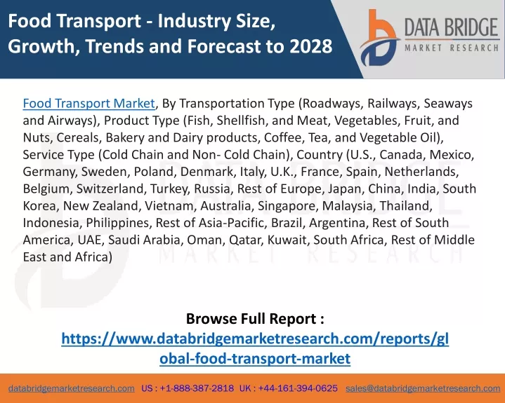 food transport industry size growth trends
