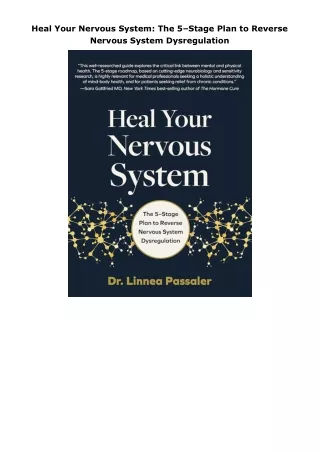 download❤pdf Heal Your Nervous System: The 5–Stage Plan to Reverse Nervous System Dysregulation