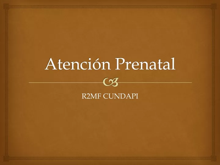 atenci n prenatal