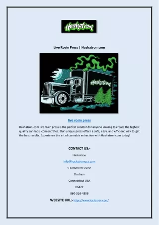 live rosin press hashatron com