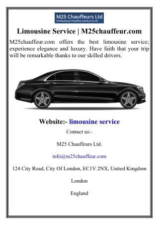 Limousine Service  M25chauffeur.com
