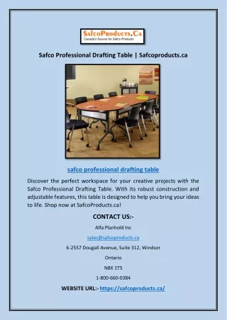 Safco Professional Drafting Table | Safcoproducts.ca