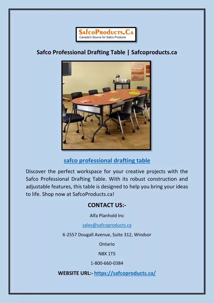 safco professional drafting table safcoproducts ca