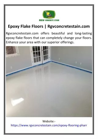 Epoxy Flake Floors | Rgvconcretestain.com