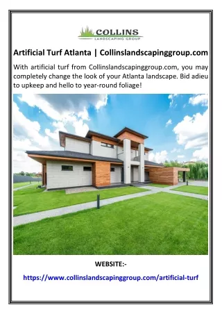 Artificial Turf Atlanta | Collinslandscapinggroup.com