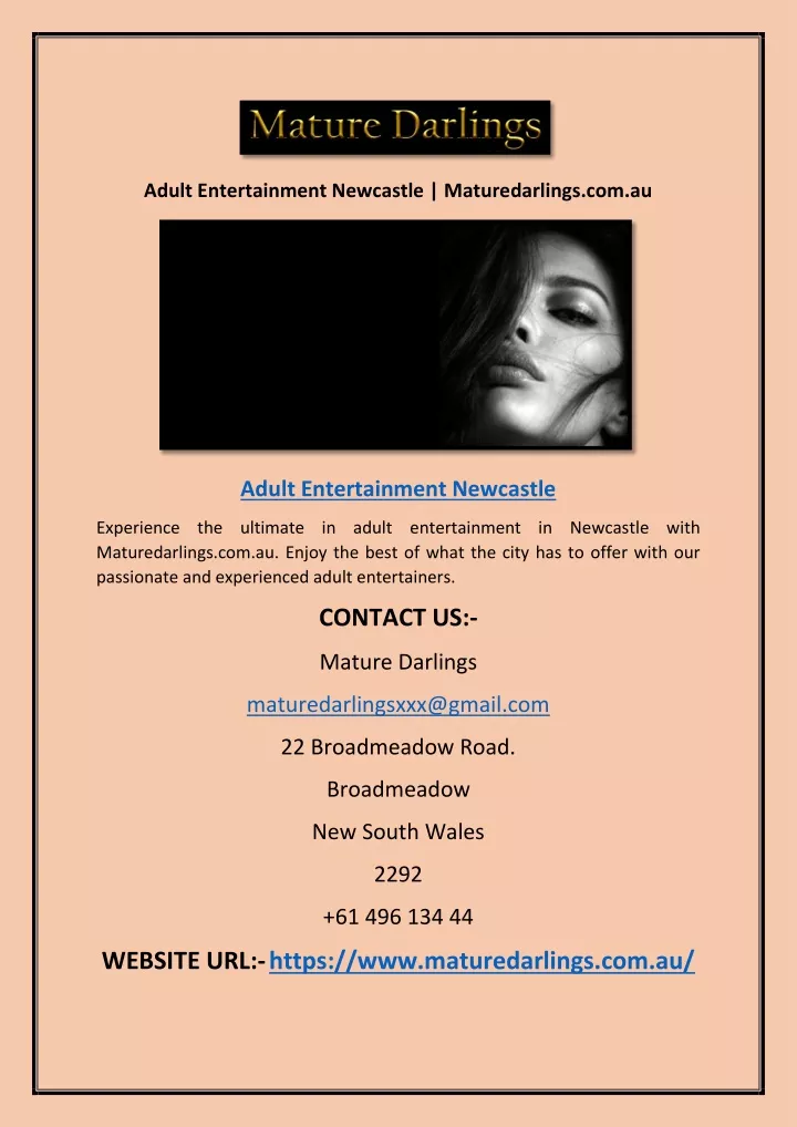 adult entertainment newcastle maturedarlings