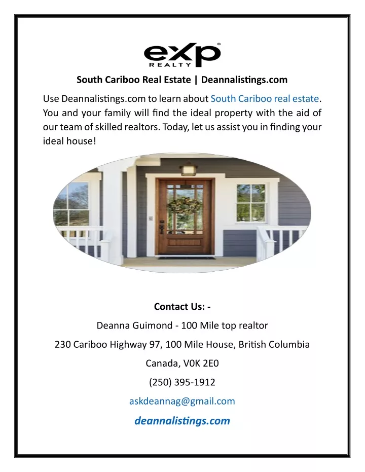 south cariboo real estate deannalistings com