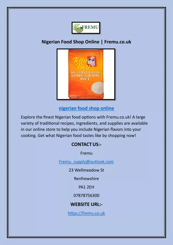 nigerian food shop online fremu co uk
