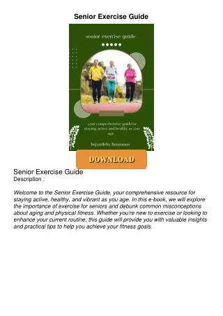 ❤[READ]❤ Senior Exercise Guide