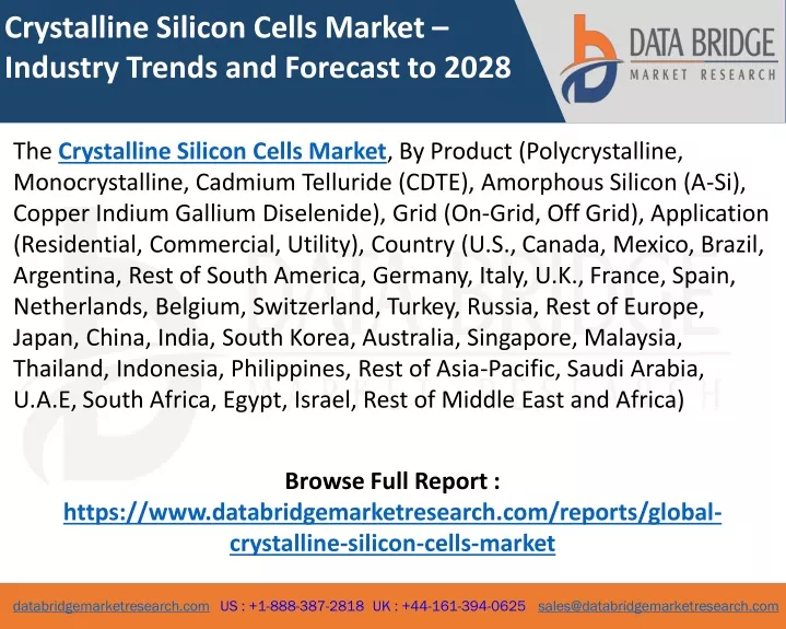 crystalline silicon cells market industry trends