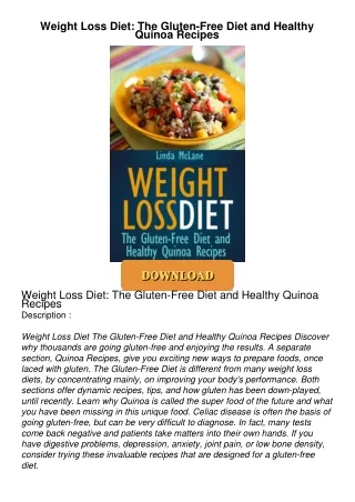 ❤[PDF]⚡  Weight Loss Diet: The Gluten-Free Diet and Healthy Quinoa Recipes