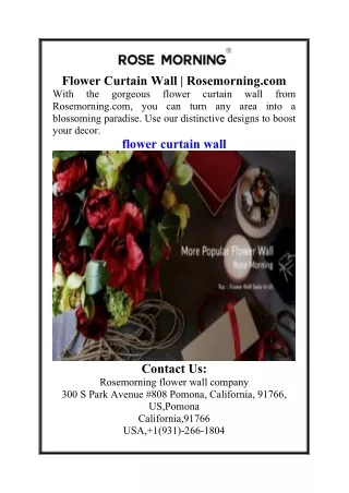 Flower Curtain Wall  Rosemorning.com