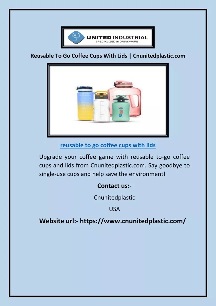 reusable to go coffee cups with lids