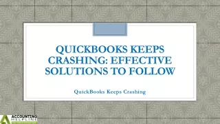 quickbooks keeps crashing effective solutions to follow