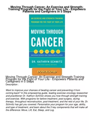 ❤[READ]❤ Moving Through Cancer: An Exercise and Strength-Training Program for the Fight