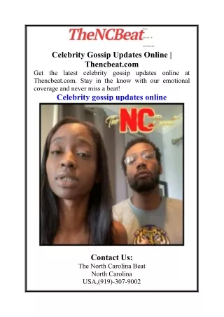 Celebrity Gossip Updates Online  Thencbeat.com