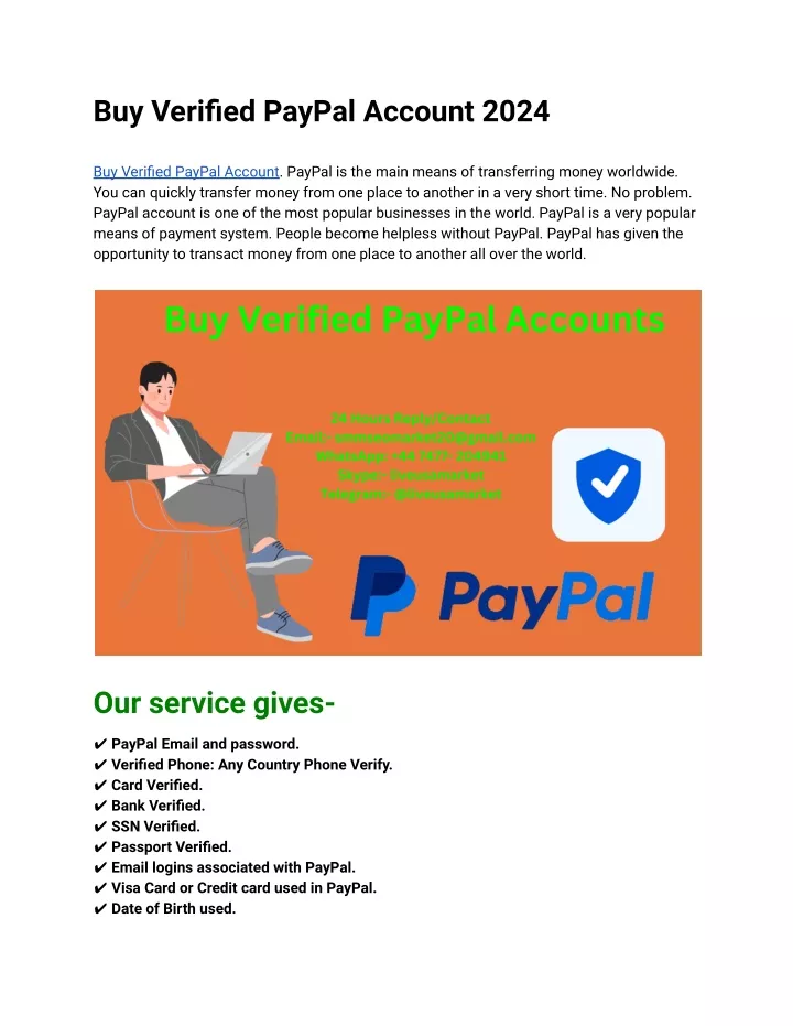 buy verified paypal account 2024