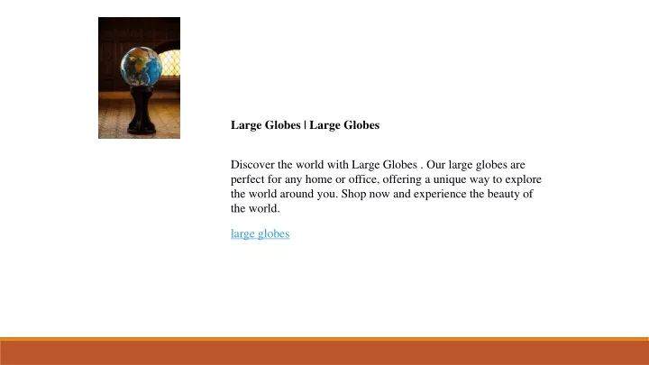 large globes large globes