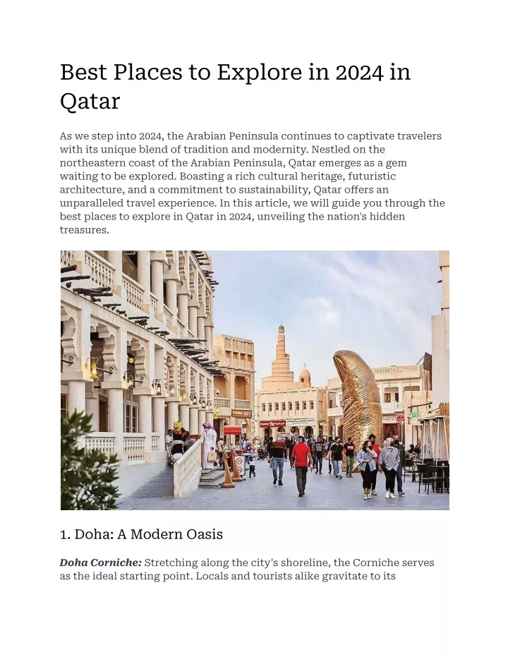best places to explore in 2024 in qatar