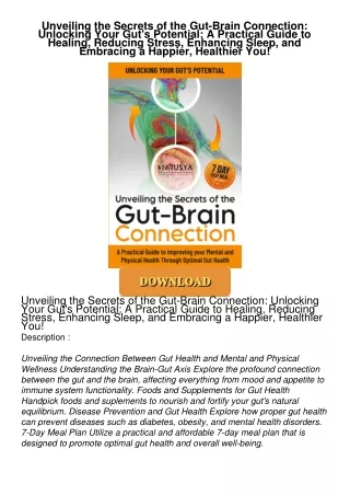 ❤Book⚡[PDF]✔ Unveiling the Secrets of the Gut-Brain Connection: Unlocking Your Gut's