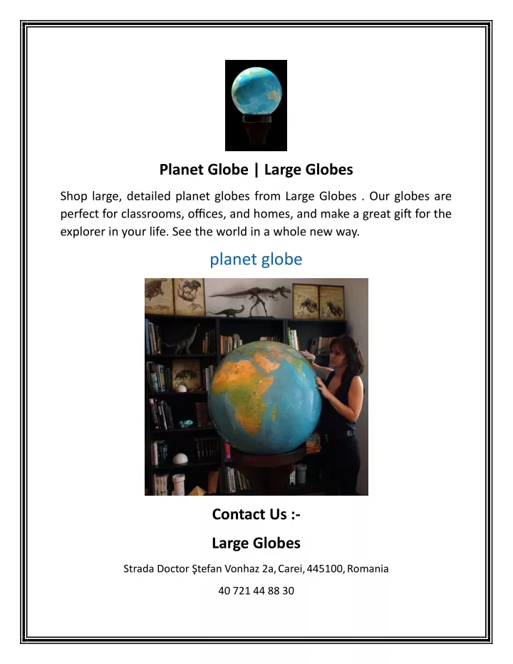 planet globe large globes