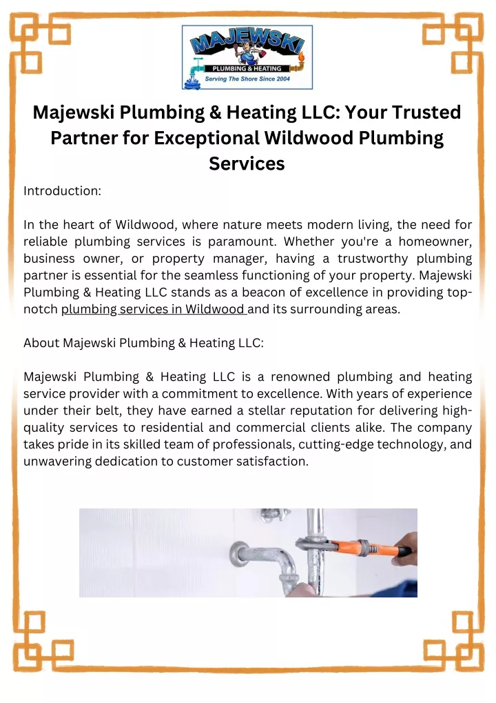 majewski plumbing heating llc your trusted