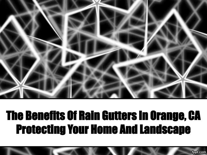 the benefits of rain gutters in orange