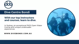 PADI Open Water Course - Dive Centre Bondi