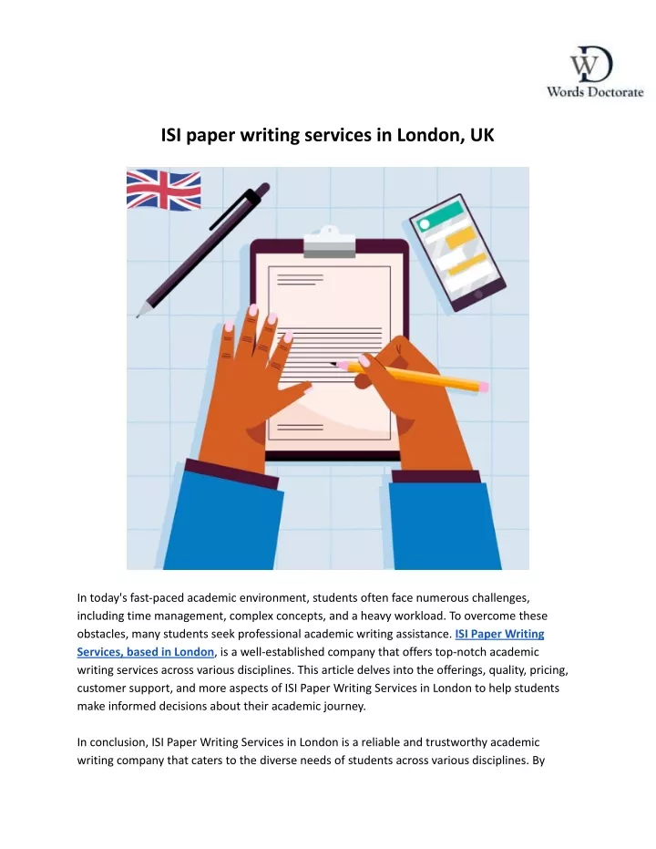 isi paper writing services in london uk