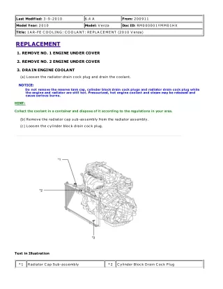 2011 Toyota Venza Service Repair Manual