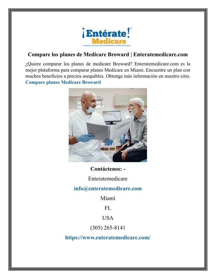 compare los planes de medicare broward