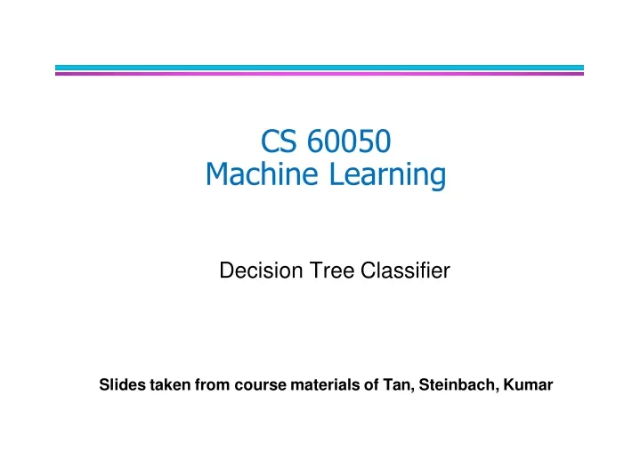 cs 60050 machine learning