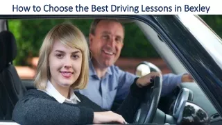 How to Choose the Best Driving Lessons in Bexley