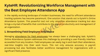 Employee Attendance App