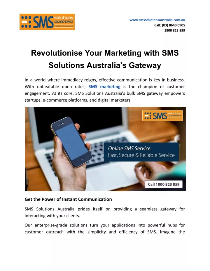 www smssolutionsaustralia com au call 03 8640 0905