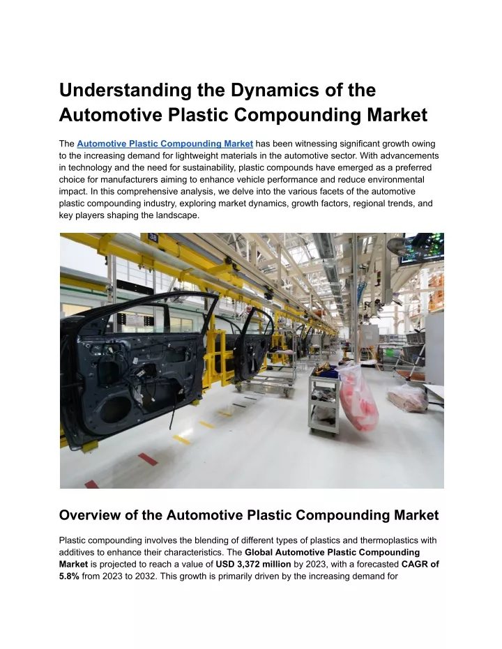 understanding the dynamics of the automotive