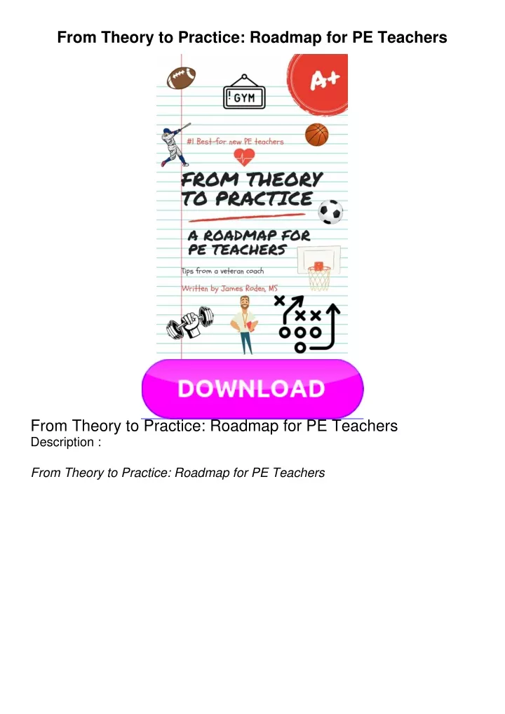 from theory to practice roadmap for pe teachers