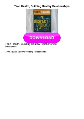 EPUB Teen Health, Building Healthy Relationships