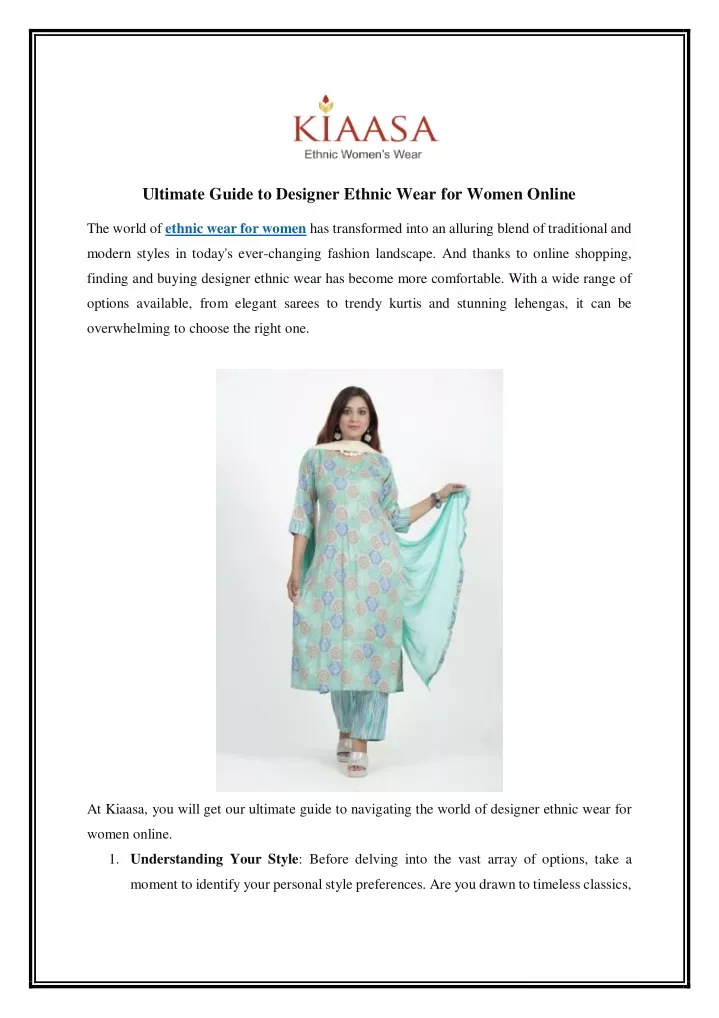 ultimate guide to designer ethnic wear for women