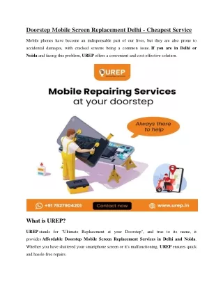 Doorstep Mobile Screen Replacement Delhi - Cheapest Service