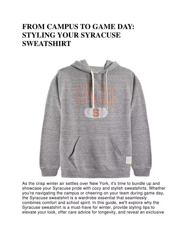 from campus to game day styling your syracuse