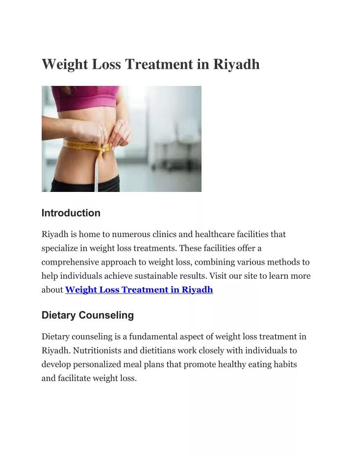 weight loss treatment in riyadh
