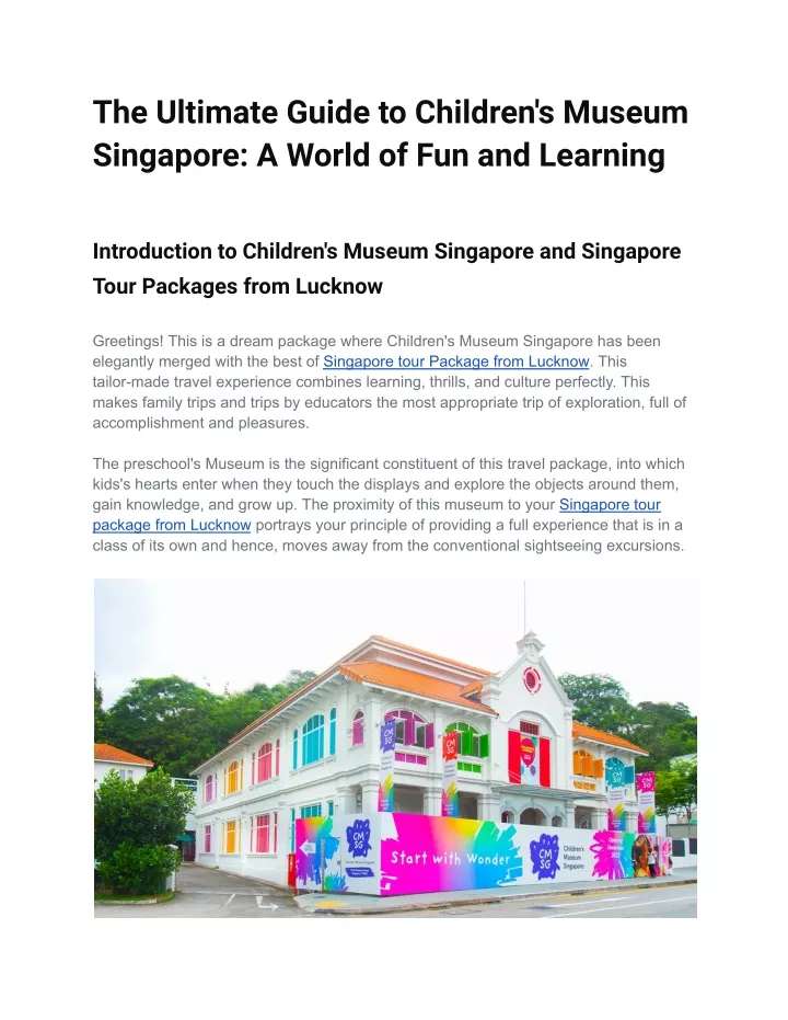 the ultimate guide to children s museum singapore