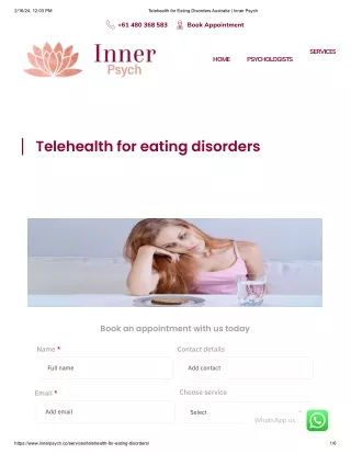 Telehealth for Eating Disorders