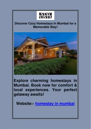 Discover Cozy Homestays in Mumbai for a Memorable Stay!