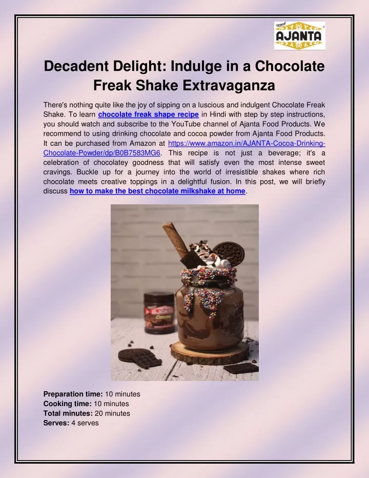 decadent delight indulge in a chocolate freak
