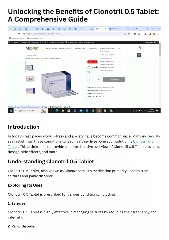 unlocking the benefits of clonotril 0 5 tablet