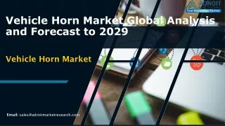 Vehicle Horn  Market Analysis Report, Growth Drivers and Future Outlook